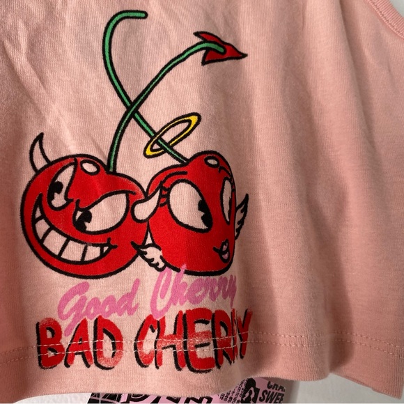 New Girl Order Bad Cherry Pink Cropped Tee NWT - Picture 6 of 10